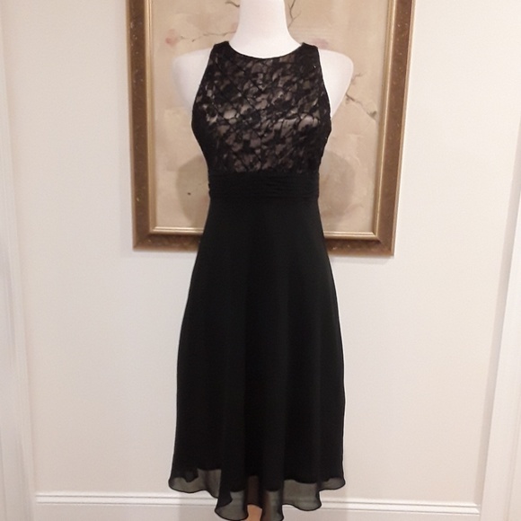 EVAN PICONE Chiffon Black Flowy Dress - Picture 2 of 9